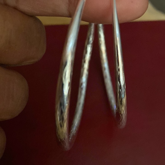 Sterling Silver Hoops brought from J&A Glam jewelry & accessories never worn - Picture 3 of 8